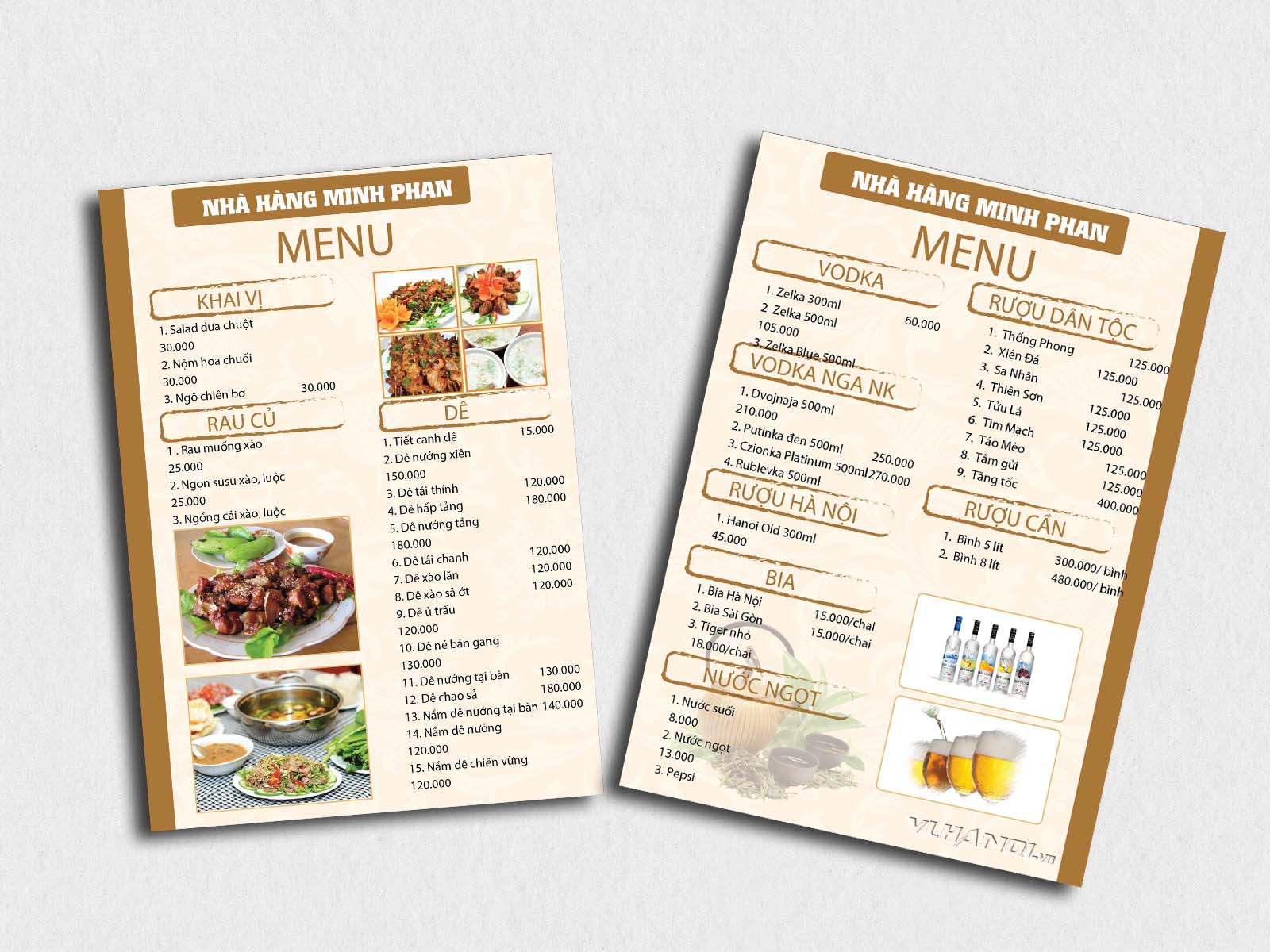 In Ấn Menu 16