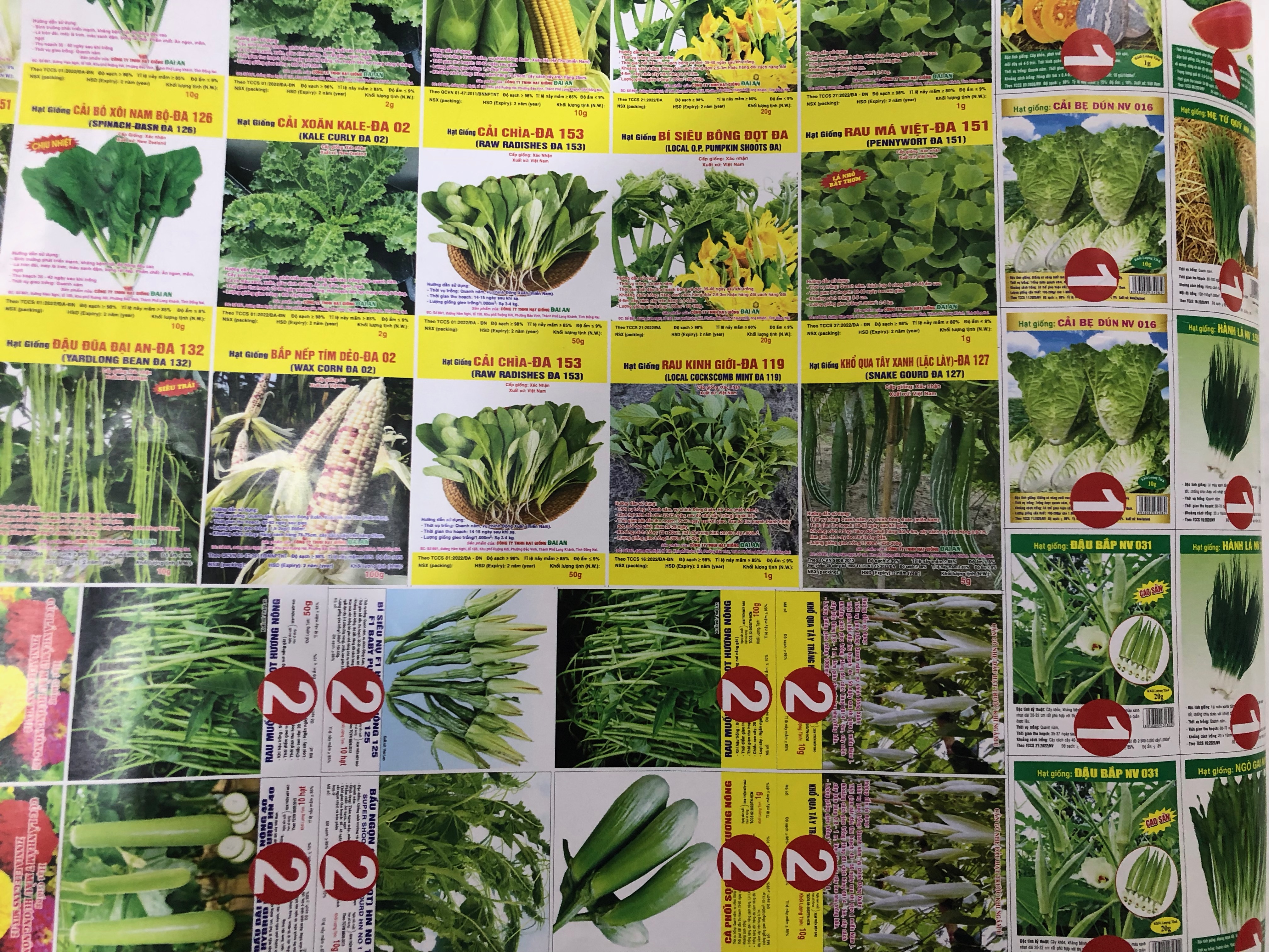Tem nhãn bao bì cây giống