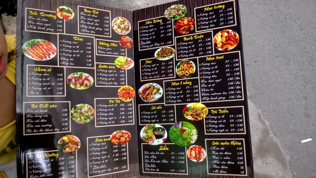 In Ấn Menu 12